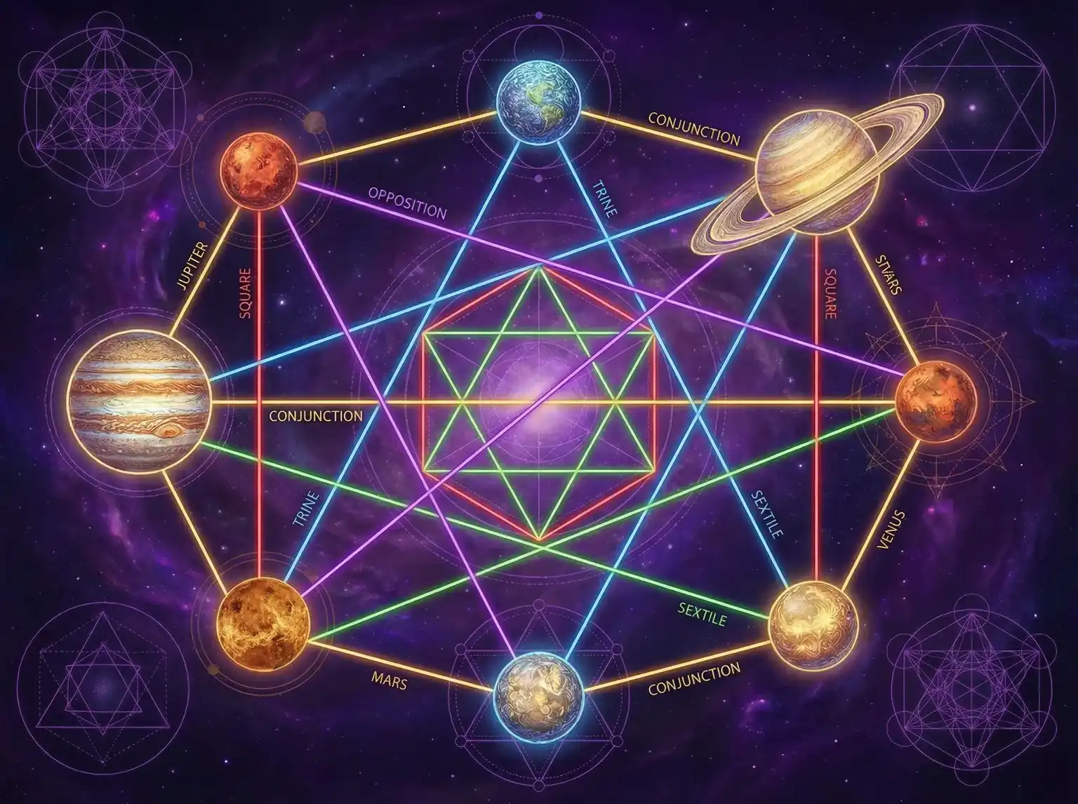 行星相位解读 - 隔壁小狼狗对我蓄谋已久 | 占星学进阶